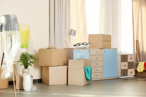 Removal team helping with a flat move in Highbury