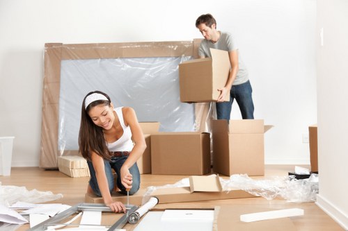 Local removals team planning a move in Highbury streets