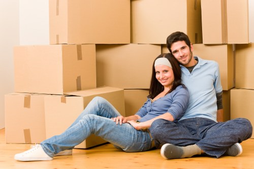 Moving van loaded for a property move in Highbury