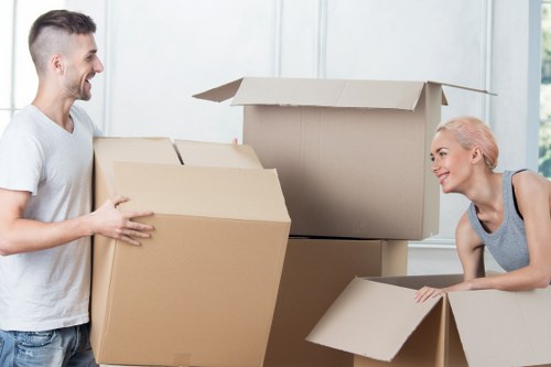 Packing and transporting office furniture for a Highbury business move