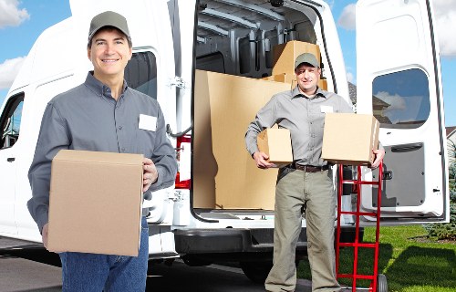 Loading office equipment for a move in Highbury