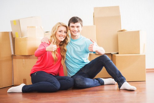 PPE and safe moving practices used by a Highbury man and van team
