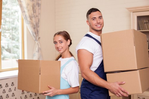 Careful packing and loading for a house move in Highbury