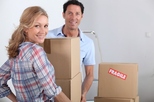 Careful packing and loading for a local flat removal